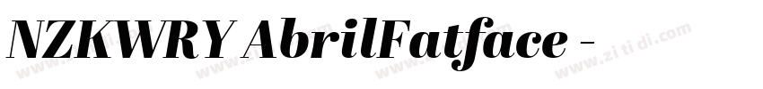 NZKWRY AbrilFatface 字体转换